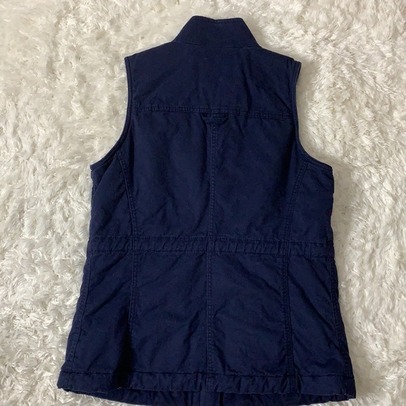 Women’s Sonoma Blue Faux Fur Lining Winter Vest Size Small - Picture 5 of 11